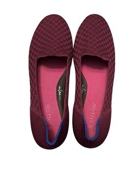 Rothy's Almond Loafer Plum Twill women’s Size 9